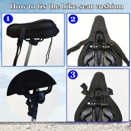 Conforto sela de bicicleta para homens e mulheres, almofada do assento de bicicleta, gel acolchoado, extra macio, montanha e estrada, assentos para exercícios - Image 5