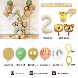 Balões animais safari para festa de aniversário, Balão Animal Selva para Menino e Menina, Baby Shower, 40pcs - Image 5