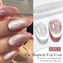 LILYCUTE-Sparking Cat Esmalte em gel magnético, Semi permanente, verniz UV, Top Coat, Glitter Snowlight, 7ml, 2 em 1 - Image 3