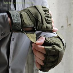 Luvas táticas militares de meio dedo, Esportes ao ar livre, Unisex, Halterofilismo, Pesca - Image 4