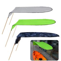 Único Caiaque Canoa Toldo, Barco Canopy, 125x110cm, Portable Folding Sunshade Tendas, Abrigos De Chuva, Barcos Acessórios, 1 Conjunto - Image 1
