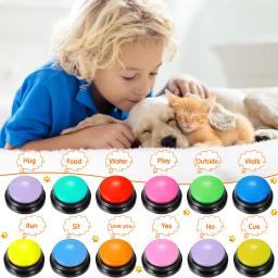 Engraçado cão Recordable Pet Brinquedos, Viagem Falando Pet Starters, Falando Botões, Portátil Bonito Pet Supplies, Comunicação - Image 4