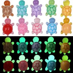 50 pçs bonito mini ornamentos de tartaruga luminosa brilhando no escuro miniaturas tartaruga micro paisagem crianças brinquedos decoração para casa presente - Image 6