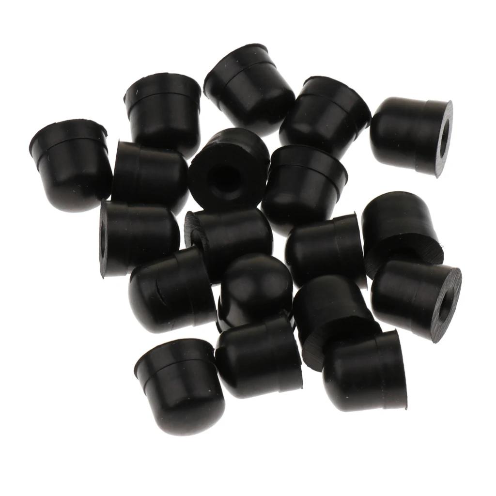 Silicone Trombone Slide Bow, Borracha End Tip Bumper, Brass Instrument, Acessórios de Reparação, Preto, 20pcs - Image 1