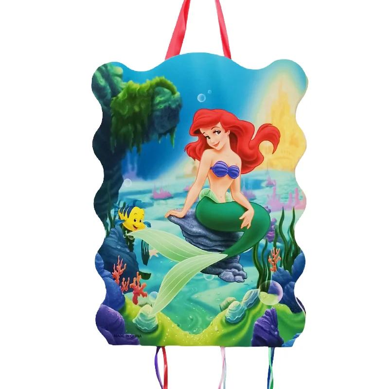 Disney-Pequena Sereia Ariel Princesa Festa Pinata, Suprimentos para Crianças, Festa de Aniversário das Meninas, Decoração Pinata, 1Pc por lote - Image 1
