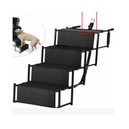 Rampa dobrável portátil ao ar livre para animais de estimação, design ajustável, forte capacidade de rolamento, cão e gato, escada para carro - Image 3