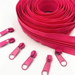 Zíperes de Nylon para DIY, Slider Zipper, Costura Acessórios de Vestuário, 5 #, 1 m, 2 m, 3 m, 5 m, 10 m, 20 cores, 2 pcs, 4 PCes, 6 PCes, 10 PCes - Image 3