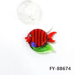 Novo personalizado flutuante de vidro tropical peixe estatueta em miniatura decoração do aquário suprimentos colorido bonito animal do mar minúsculo estátua ornamento - Image 5
