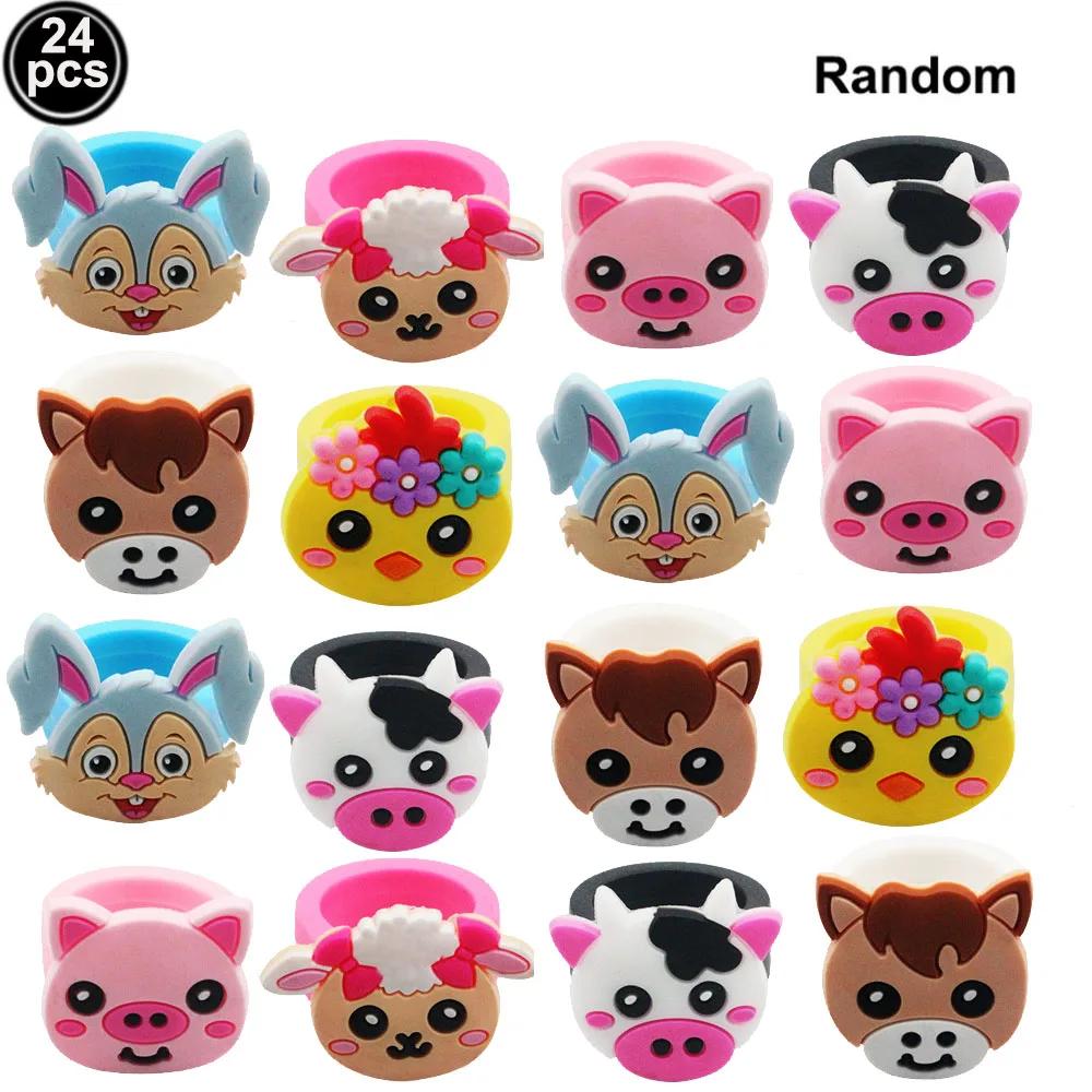 Farm Animal Gift Keychain para Kid, Barnyard Party Favors, Fontes de aniversário, Baby Shower, 24pcs - Image 1