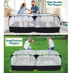 Portátil dobrável pet tenda, cercadinho, canil, transparente, cerca respirável, grande abrigo para gato, cão, cachorro, gatinho, interior, ao ar livre - Image 6