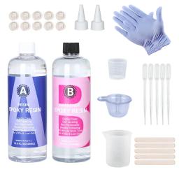 Kit Resina Epóxi claro para Fundição de Arte, Projetos de Jóias DIY, Tumbler Artesanato, Fácil Mix, Resina High Gloss e Cristal Duro, 1:1 - Image 1