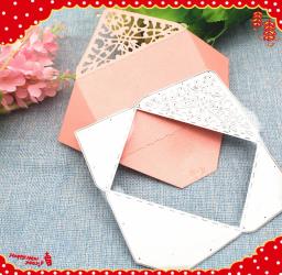 Dreamcat corte de envelope de renda, gravação em relevo, scrapbook, corte de papel, cartões, faca, molde, artesanato decorativo, estênceis de perfuração - Image 6
