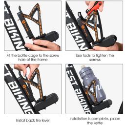 Gaiola oeste bike-bike com 2 alavancas de pneus, caixa de ferramentas, suporte para garrafa, acessórios mtb - Image 6
