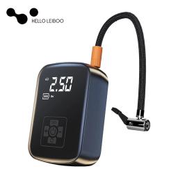 Leboo compressor de ar sem fio para carro, bomba elétrica para inflar pneus, motocicleta, bicicleta, pneu automático com display digital - Image 1