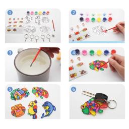 Kit de Pintura Suncatcher para Crianças, Window Art, Artesanato Atividades, Idéias, Presentes de Aniversário, DIY Make Own Chaveiro, Cartoon Toys for Kids, 5Pcs - Image 5