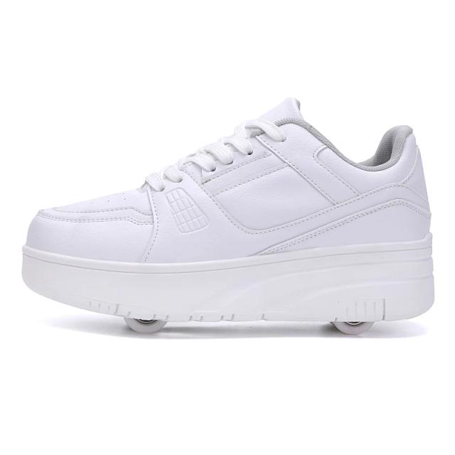 Sapatos de Skate com 4 Rodas para Crianças - Tênis Estilosos para Meninos e Meninas em Esportes ao Ar Livre