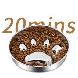 Tigela de alimentação lenta de aço inoxidável para animais de estimação, quebra-cabeça, labirinto, pratos, gatos, cachorro, pequeno, médio, grande, acessórios para cães - Image 4