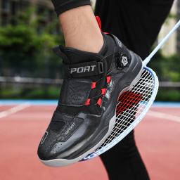 Sapatos de badminton profissionais antiderrapantes e resistentes ao desgaste tênis respirável e super leve amantes sola de borracha tênis - Image 6