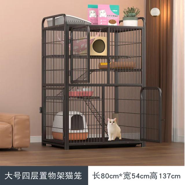 Gaiola de Gato de Luxo com Espaço Amplo e Design Moderno para Conforto e Segurança