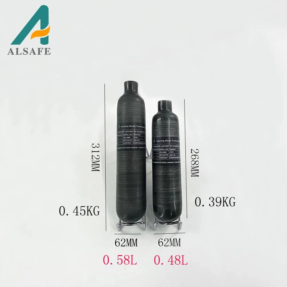Alsafe Carbon Fiber Cilindro, Tanque HPA, 300Bar, 0.58L, 580cc - Image 1