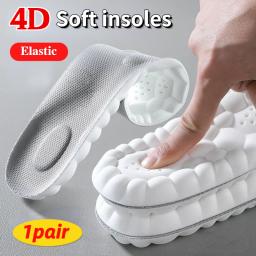 Palmilhas de sapatos de massagem 4d, palmilhas esportivas de látex super macio para pés, cesta de corrida, sola de sapato, suporte de arco, inserções ortopédicas unissex - Image 1