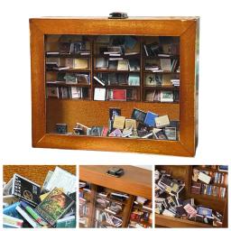 Mini Estante Biblioteca Em Miniatura, Agite Seu Armário De Exibição De Livro De Ansiedade, Decoração Estante, Presente De Decoração De Casa - Image 2