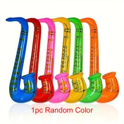 Saxofone inflável para Decorações Do Partido, Instrumento De Cor Aleatória, Hip Hop, Disco, Música, Adereços, Presente De Brinquedo, 70cm, 27,56 ", 1Pc - Image 1