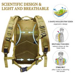 Mochila tática clássica Viagem Esportes Camuflagem Bag Outdoor Escalada Caça Mochila Pesca Caminhadas Nylon 3P Pack Bag - Image 5