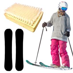 Escova de depilação para esqui, snowboard, cabo de madeira, latão/náilon/crina de cavalo, escova de snowboard, acessórios de snowboard - Image 4