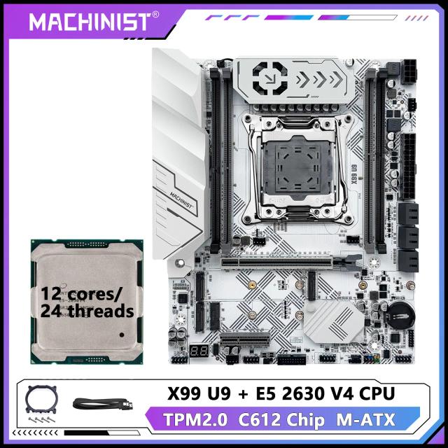 MACHINIST X99 U9 Placa-Mãe LGA2011-3 DDR4 NVME M.2 USB3.0