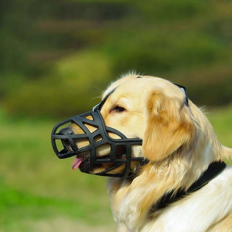 Focinho Do Cão Ajustável Silicone Macio Malha Respirável Forte Cesta para Small Medium Large Dog Mouth Mash Pet Acessórios de Treinamento - Image 1