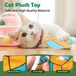 Catnip Interativo Plush Flying Disc Toy com Cat Nips, Mylar Crinkle Sound, Pet Shop para gatos e gatinho - Image 2