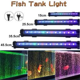 Aquário Fish Tank Luz LED Colorida, Bar Faixa Lâmpada, iluminação submersível, impermeável, luzes submersíveis, EU Plug, EU Plug - Image 1