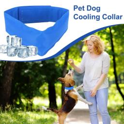 Colar de gelo ajustável Bandana de gelo para animais de estimação, Colar para cães, Colar de gelo fresco verão - Image 4