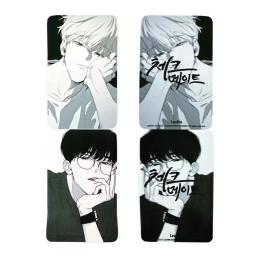 Cartão coreano Manhwa Checkmate Lomo, personagens de quadrinhos, cartões fotográficos de 3 polegadas, Jeong Eunsung, Lee Suhyun, Fans Gift, 4 Pc Set - Image 5