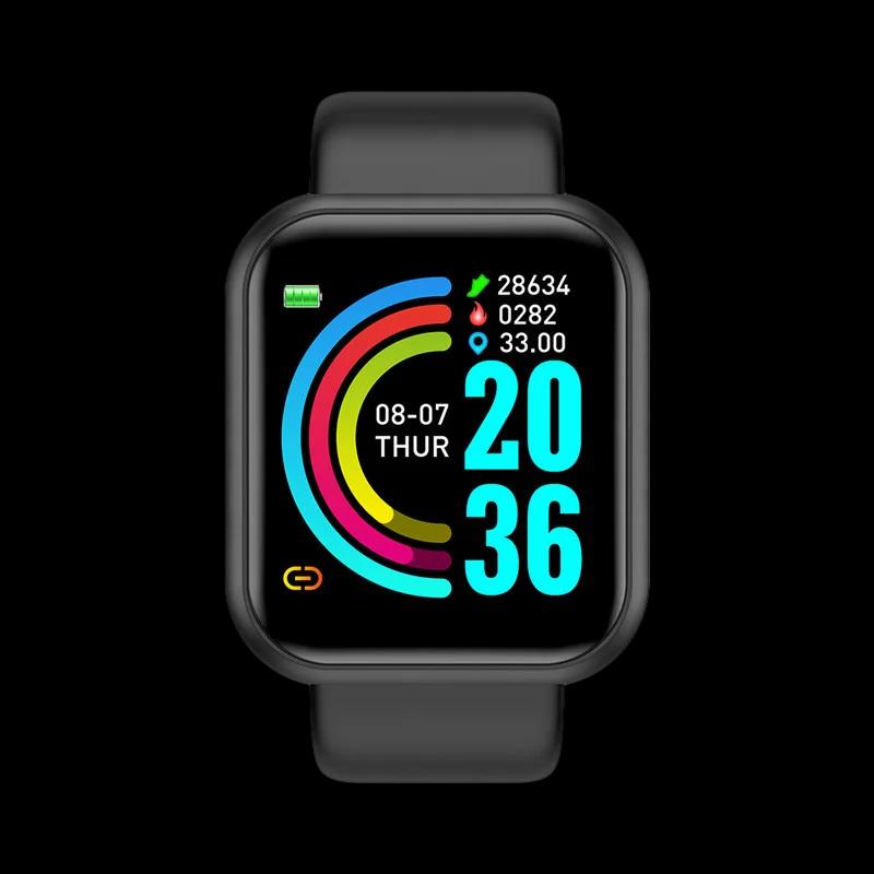 Esporte relógios inteligentes com tela colorida, impermeável Bluetooth Fitness pulseira com pressão arterial e monitor de freqüência cardíaca, monitor de sono - Image 1