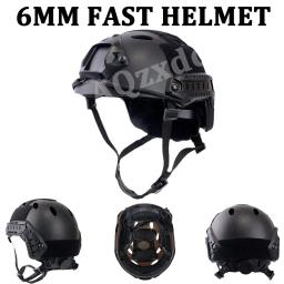 Capacete de Airsoft FAST com máscara Tactical Goggles, Equipamento de proteção balístico super grosso de 6 MM, para jogo de paintball de tiro CS BB CQB - Image 4