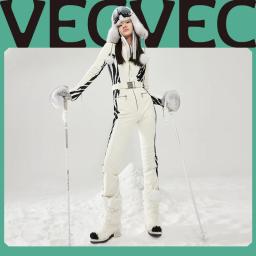 Vecvec-terno de esqui quente para mulheres, terno respirável, à prova de vento, impermeável, jaqueta de neve, esportes ao ar livre - Image 1