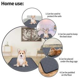 Tapete absorvente impermeável lavável, Dog Pee Pad, Almofada de treinamento de cachorro, Tampa do assento de carro, Suprimentos para cães reutilizáveis - Image 5