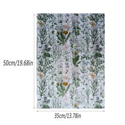 Folhas de papel de tecido folhas verdes Impresso botânico, Papel de embrulho para presentes Festival de aniversário, 14x20 - Image 2
