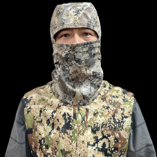 AinFad Máscara de Pesca e Caça à Prova de Vento e Chuva com Filme EPTFE Camuflado