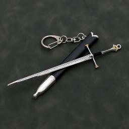 Espada Medieval com Bainha, Chaveiro Modelo de Arma para Homens, Pingente Periférico para TV, Chaveiro, Coleção Fans Jóias, 12cm - Image 5