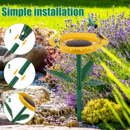 Girassol pássaro ao ar livre alimentador de plástico resistente às intempéries alimentador de beija-flor suprimentos para animais de estimação observador de pássaros selvagens decoração de jardim estaca - Image 4