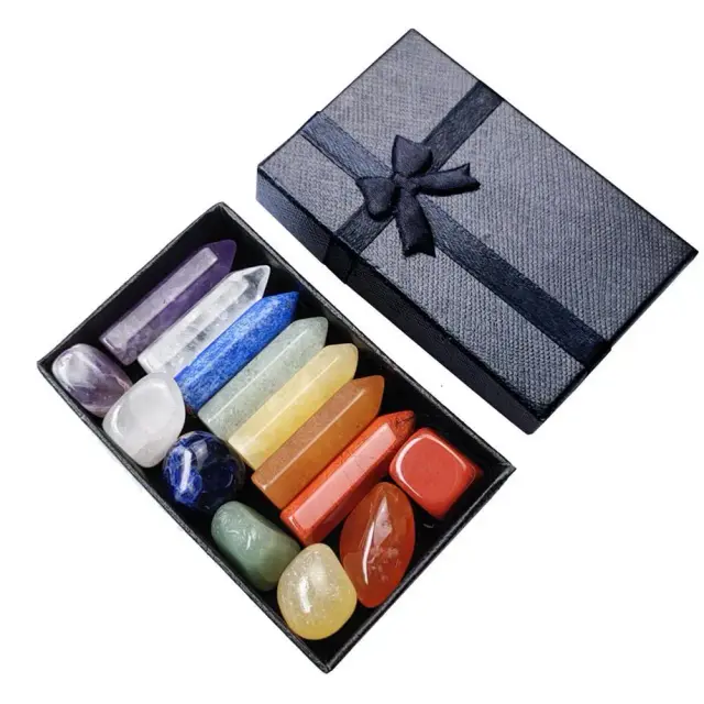 Conjunto de 14 Pedras Preciosas de Quartzo Natural para Decoração e Cura Infantil
