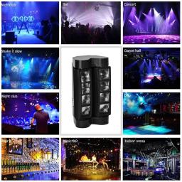 Luzes LED com luzes de aranha para festa, luzes do palco, luz laser, atmosfera boate, DJ Disco, KTV, boate e casamento, 8x10W, DMX512, novo, 1 PC, 2PCs, 2024 - Image 4