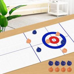 Curling de mesa para crianças e adultos, jogos de tabuleiro divertidos, discos shuffleboard, 8 16 rolos - Image 3