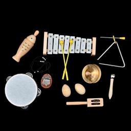9 pçs crianças instrumentos musicais brinquedo mão sino chocalho shaker percussão criança instrumentos musicais para crianças - Image 4