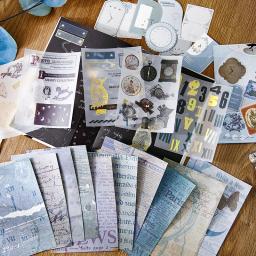 30 pçs adesivos vintage material kit de combinação de papel diy colagem lixo diário decoração materiais scrapbooking conjuntos - Image 3