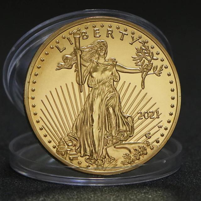 Coleção de Moedas de Ouro Americana Liberty Eagle 50 Dólares - Colecionáveis e Presentes de Natal 2021 e 2022