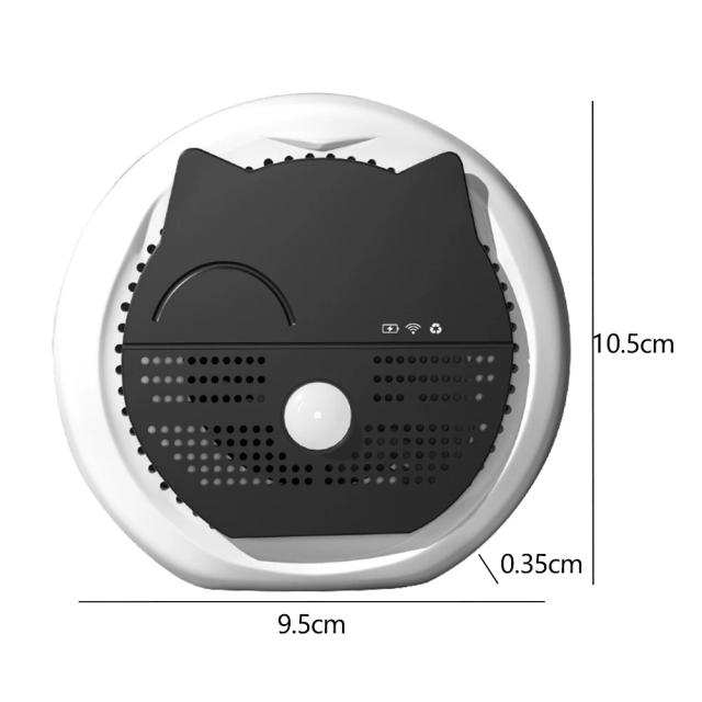 Purificador de Ar Recarregável 3600mAh com Desodorizador Inteligente para Gatos e Cães - Atraia Aromas Frescos para a Caixa de Areia e Toalete de Animais de Estimação